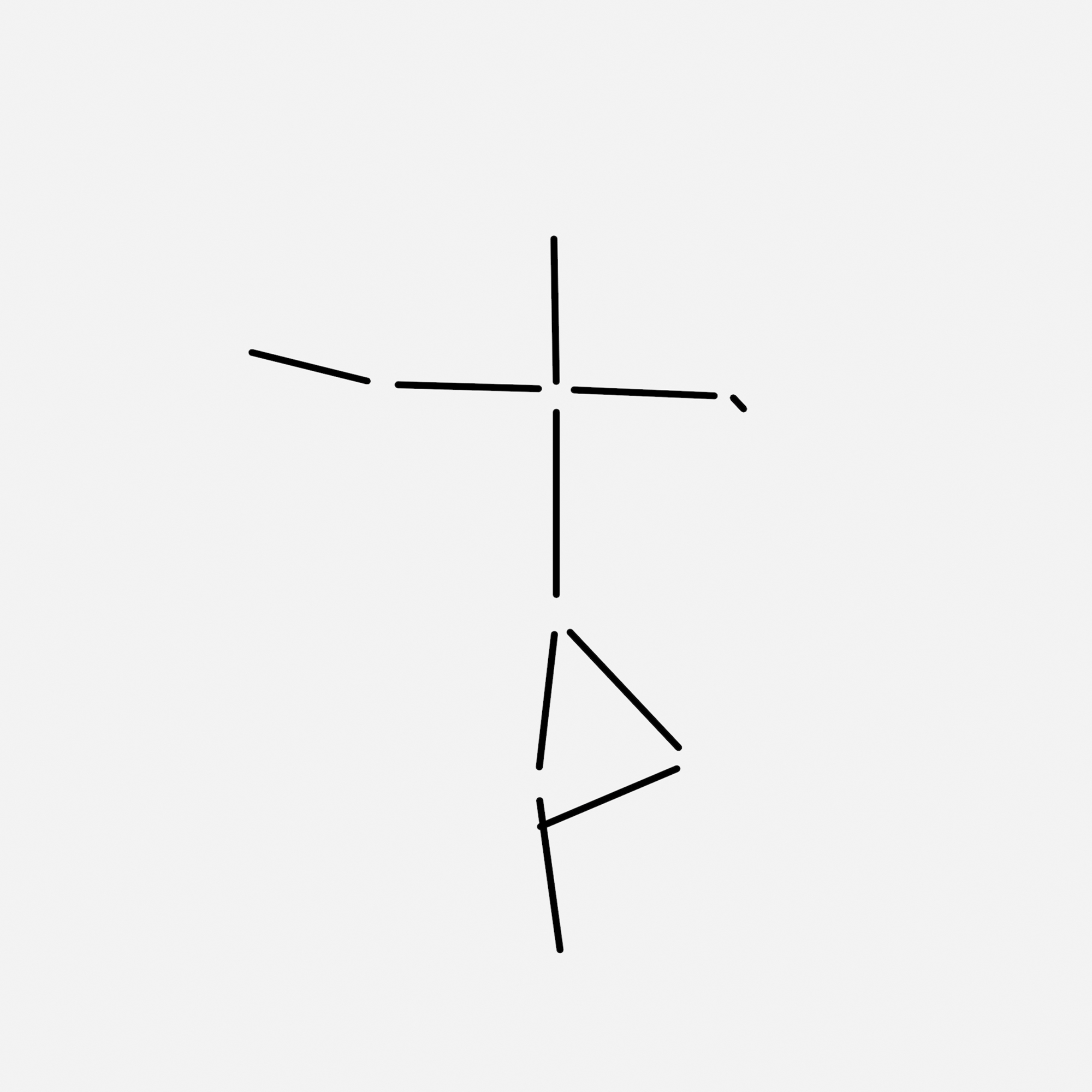 Illustration showing the stick-figure origin of Japanese pictogram design.