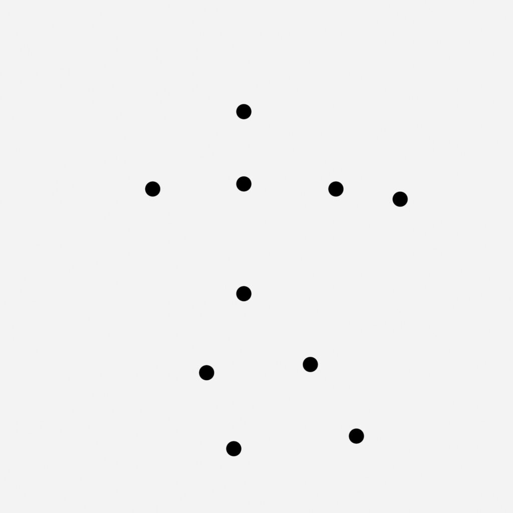 Dashed-line study depicting the development structure of pictogram forms.